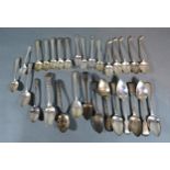 A Set of Six George IV Silver Teaspoons, London 1821, maker's mark IW together with a set of five