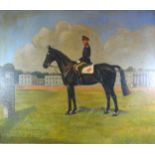 E. Aglionby 'Study Of An Officer On Horseback' oil on canvas, signed, dated 1961, 62 x 75 cms