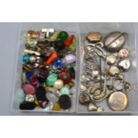 A Small Collection of Jewellery to include various silver lockets and various stones