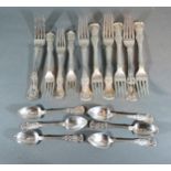 A Set of Six William IV Scottish Silver Table Forks, Glasgow 1834 together with a set of six
