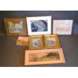 W Sands, A Pair of Watercolours, "A Dorset Cottage" and "In the West Country" signed together with