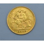 An Edwardian Gold Half Sovereign Dated 1909