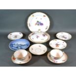 A Pair of Royal Copenhagen Porcelain Cups and Saucers together with a collection of other Royal