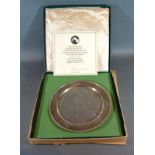 A Commemorative Limited Edition London Silver Dish designed by Doris Lindner within original box