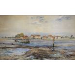 Bernard Finegan Gribble 'Low Tide' watercolour signed Gander and White label verso 49 x 72 cms