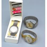 A Seiko Automatic Stainless Steel Cased Gentleman's Wrist Watch together with another similar by