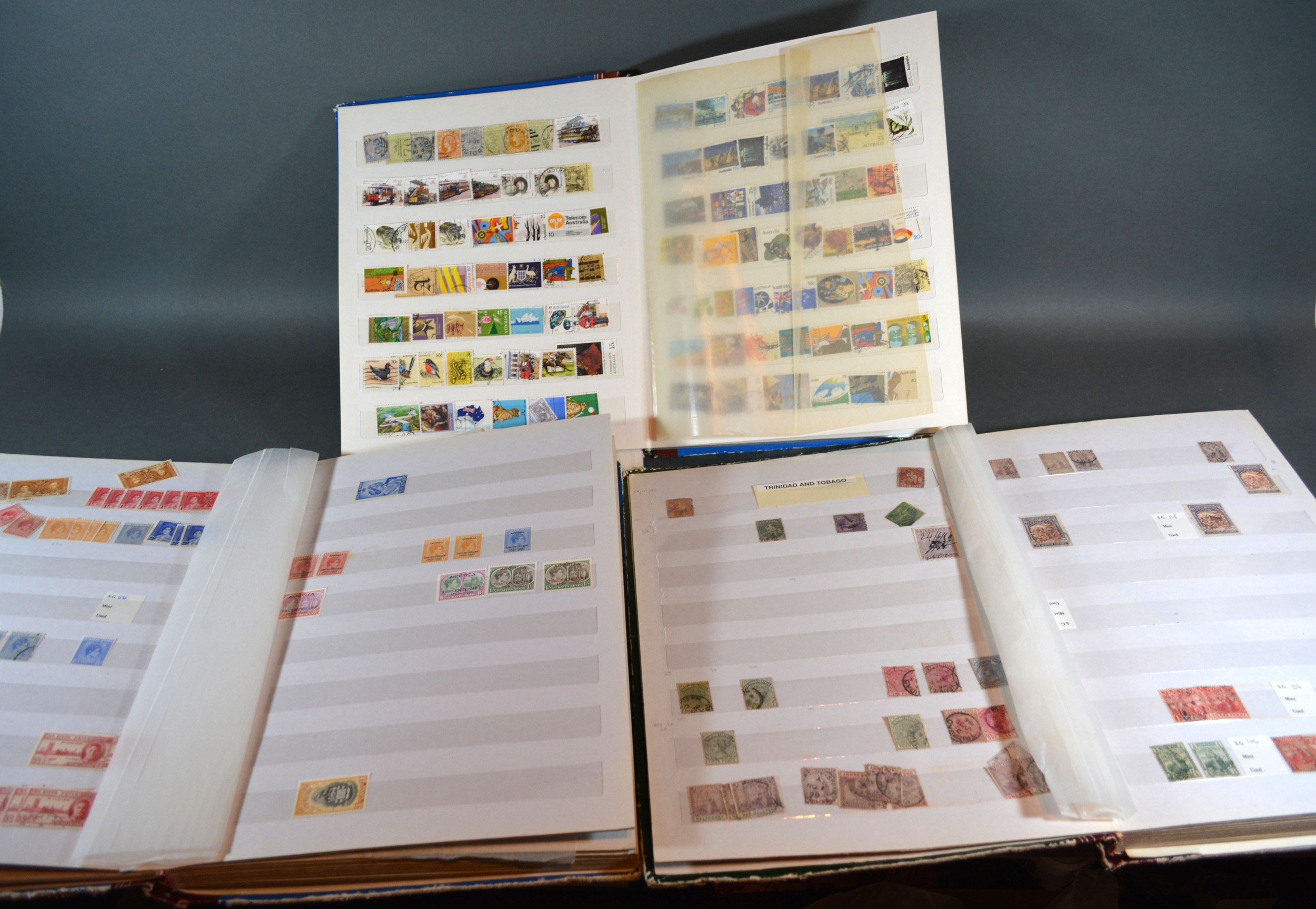 A Stamp Collection within three large stock books, British Colonial