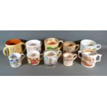 A Shelley Moto Mug together with a collection of other mugs