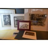 Friedrich Johann Lackner A Folio of Prints together with various related framed pictures by the same