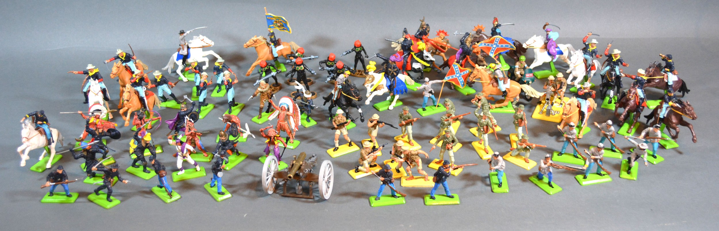 A Collection Of Britains Deetail Model Figures to include the US Seventh Cavalry and other related