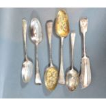 A George III Silver Tablespoon By Hester Bateman together with another similar Georgian