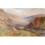 Arthur Henry Enock 'Highland River Scene' watercolour, signed, 61 x 95.5 cms