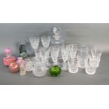 A Set Of Eight Waterford Crystal Glasses together with a small collection of other similar Waterford