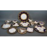 Three Victorian Pottery Tureens together with a Royal Worcester Cabinet Plate and a small collection