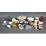 Two Herend Small Dishes together with a collection of small ceramics to include pill boxes and