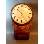 A Regency Mahogany And Brass Inlaid Drop Dial Wall Clock, the dial inscribed Wham Knightsbridge with