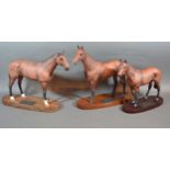 A Beswick Model Of A Horse 'Arkel Champion Steeplechaser' a connoisseur model upon wooden base, 30