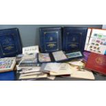 A Collection Of Presentation Packs together with a stamp collection within albums and loose