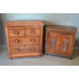 A Victorian Mahogany Chest Of Drawers, the moulded top above two short and two long drawers with