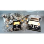 A Set Of Four Sheffield Silver Teaspoons, a Sheffield silver Christening set comprising eggcup and