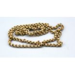 A 9ct. Gold Linked Guard Chain 20.7 gms. 77 cms long