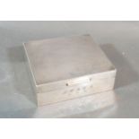 A London Silver Rectangular Cigarette Box