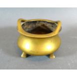 An Early Chinese Bronze Censer with seal mark to base 8 cms diameter 7 cms tall