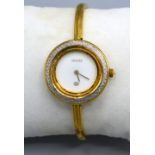 A Gucci 1100-L Gold Plated Ladies Wrist Watch