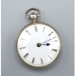 A George III Silver Pocket Watch by Edmonds & West, Strand, London