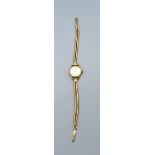 A Rodania 9ct. Gold Cased Ladies' Wrist Watch with 9ct. gold strap 13 gms. excluding movement