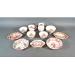 A Collection Of Canton Porcelain to include five dishes, four tea bowls, a cup and a jug
