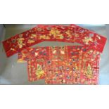 A Collection Of Eight Chinese Silk Work Embroideries