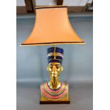 A Limited Edition Table Lamp in the form of Nefertiti by Edoardo Tasca, 50 cms tall