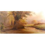 William Forsyth 'Tumut River, New South Wales' and 'A Shady Path' a pair of watercolours, signed, 30