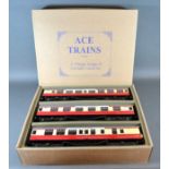Ace Trains A Vintage Gauge 0 Corridor Coach Set 'The Elizabethan' three carriages within original