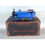 A Darstaed Trains Deluxe Vintage Style 0 Gauge 060T locomotive SDJR blue 25 within original box