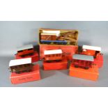 A Hornby Series 0 Gauge Breakdown Van And Crane within original box together with two cattle trucks,