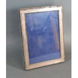 A London Silver Rectangular Photograph Frame 21 x 16 cms