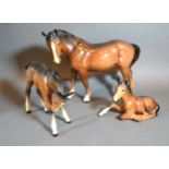 A Beswick Model Of A Horse together with two other Beswick horses