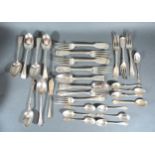 A Collection Of Mixed Silver Flatware to include forks, spoons, teaspoons and butter knife,