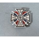 A German Cossacks Badge marked No.5, 4.5cms square