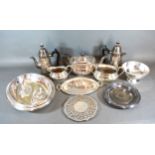 A Collection of Silver Plated Items to include a three piece tea service