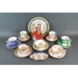 A Royal Doulton Figure 'Top Of The Hill' HN4834 together with various cups and saucers and dishes