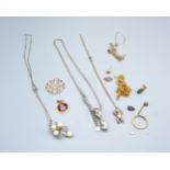 A Small Collection of Jewellery to include various pendants with necklaces and other jewellery