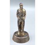 A London Silver Model in the form of Tazio Nubolari by Theo Fennell, 10.5cms tall