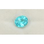 A 1.75 Ct. Paraiba Tourmaline (Neon) complete with valuation by Mappin & Webb