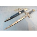 A German Luftwaffe ORGL 1st Pattern Dagger, maker's mark SMF, 45cms long