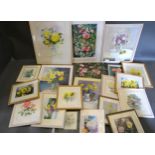 Brian Wilson 'Still Life Vase of Flowers' together with a collection of other related watercolours