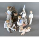 A Group Of Six Lladro Porcelain Figures