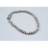 Tiffany & Co., A 925 Silver Linked Bracelet, 19.5cms long